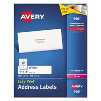 Avery Easy Peel Mailing Address Labels Laser 1 X 4 White 2000/box 5161 on sale Avery Easy Peel Mailing Address Labels Laser 1 X 4 White 2000/box 5161 on sale