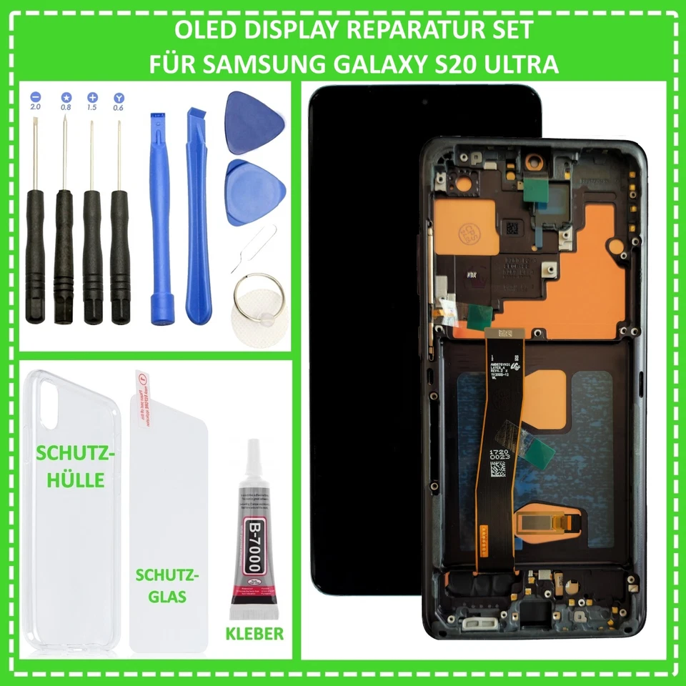 MARKENLOS OLED Display für Samsung Galaxy S20 Ultra SM-G988 LCD HD Bildschirm Touch Screen