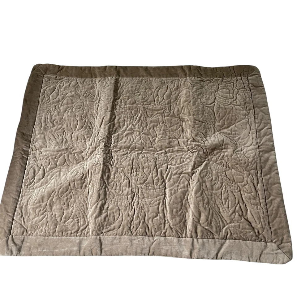 2 fundas de almohada JC Penney Chris Madden Gracewood estándar marrón terciopelo algodón nuevas Foto 2 de 4