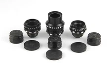 Lens Vintage Soviet  Set 3 pcs Black Magic Tair-41 Vega-7 Mir-11m Kiev-16U BMPCC