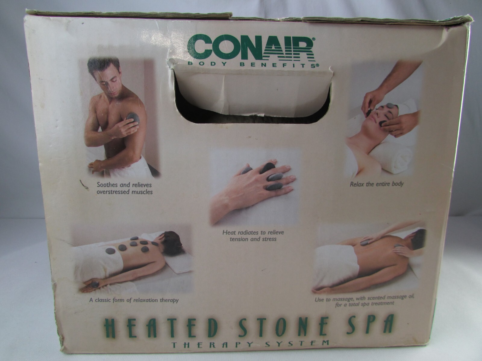 NIB CONAIR Body Benefits Heated Stone Spa Therapy System 74108011152 eBay