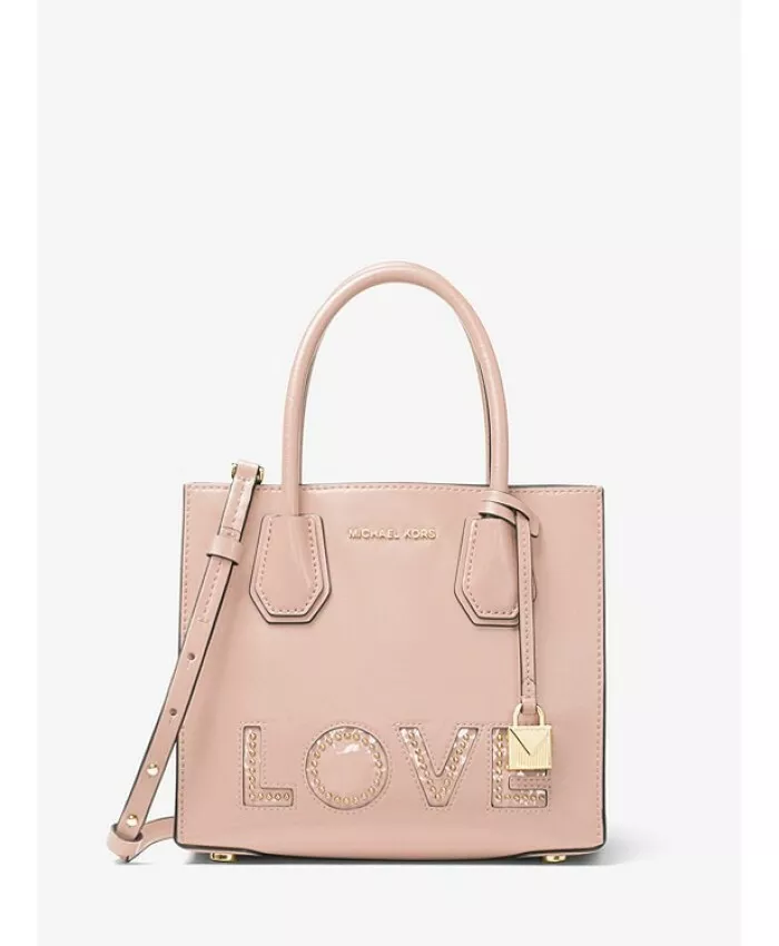 MICHAEL Michael Kors Mercer 'love' Medium Leather Tote in Pink