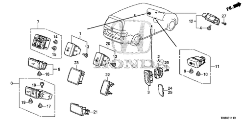 Genuine Honda Switch Bulb A 35855-TK8-A01 - Picture 2 of 2