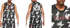 NIKE JORDAN JUMPMAN PRINTED JERSEY - CZ4738-010 - MEN XL