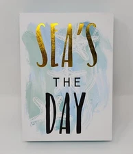 ‘Sea's The Day’ Wood Block Sign Home Decor Tropical Beach Nautical 
