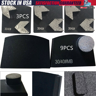 Diamond Grinding Round Button Lavina Edco Floor Concrete Grinder Grit 30/40 9Pcs