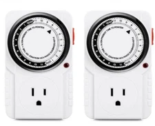 Mechanical timer switch 120v timer switch outlet plug 120 volt 24 Hour timer 15A