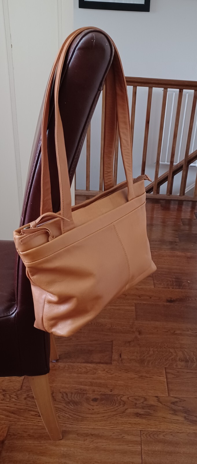 Jobis Butter Soft Tan Leather Large Tote Shoulder Bag eBay