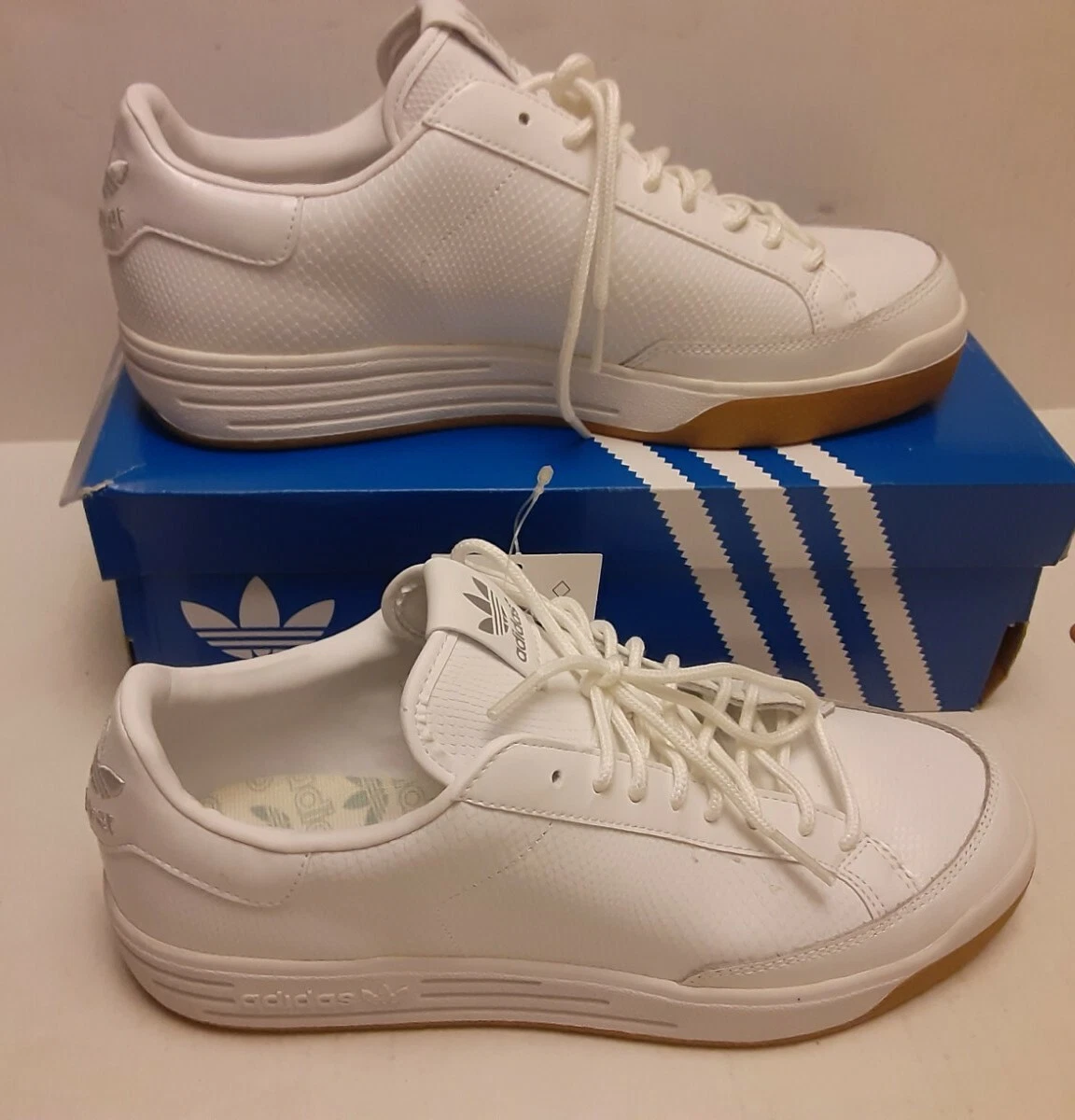 2011 NEW Adidas Rod Laver gum White Classic Tennis Shoes Men US 10