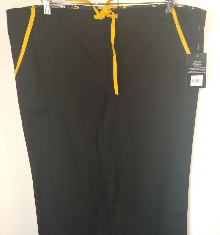 Pantalones Exfoliantes Dudz UNIVERSIDAD DE IOWA COLEGIAL 3 Bolsillos Cordón Cintura Foto 3 de 4