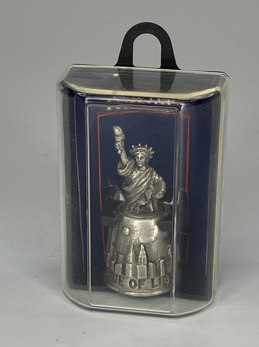 Souvenir Thimble Statue Of Liberty NOS New York Skyline Twin Towers ￼￼￼1.75” - Picture 1 of 2