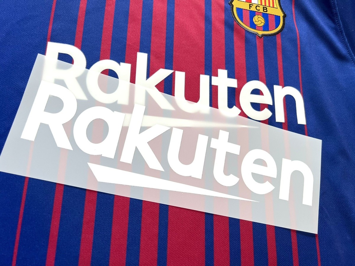 Patch Sponsor Rakuten Style Barcelone – Transfert Thermique 27 Cm – Fait Main