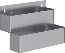 15” Stainless Steel Double Tier Speed Rail Rack - NSF Bar Bottle Holder