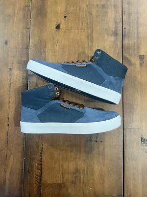 SUPRA Shoes Mens 7.5 Yorek HI Blue Brown Skater Streetwear 08048-401-M