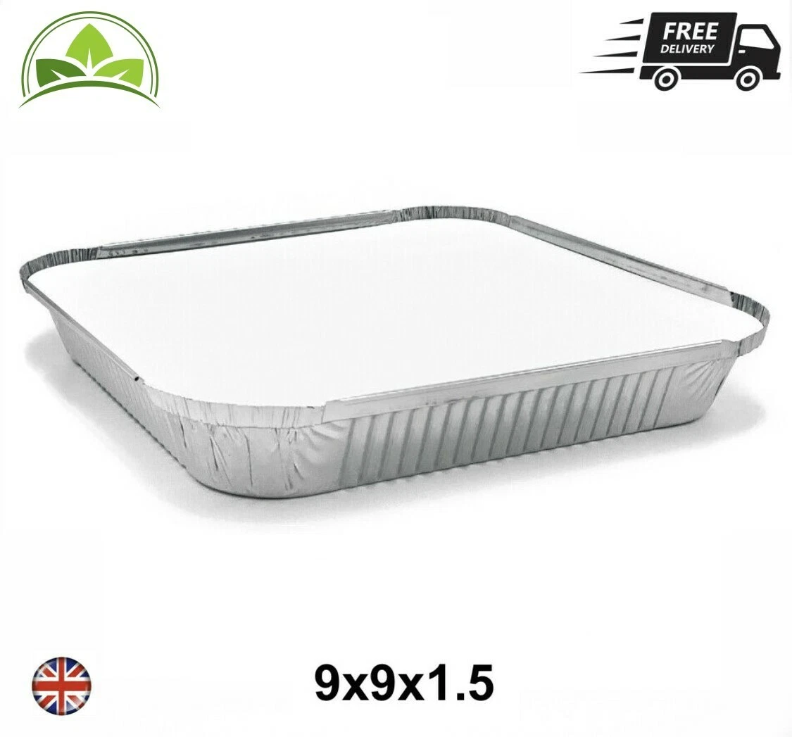 9x9 Aluminium Foil Food Containers Take Away Box