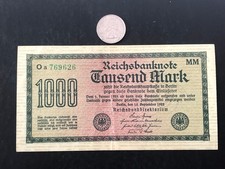 1922 Germany 1000 Marks Banknote Currency - Circulated