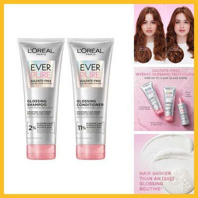 Glossing Sulfate Shampoo Conditioner Set Glycolic 0071249702222 Lasting Shine