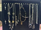 Vintage Necklace Lot Mixed Costume Jewelry Gold Tone Beaded Estate Find Signed