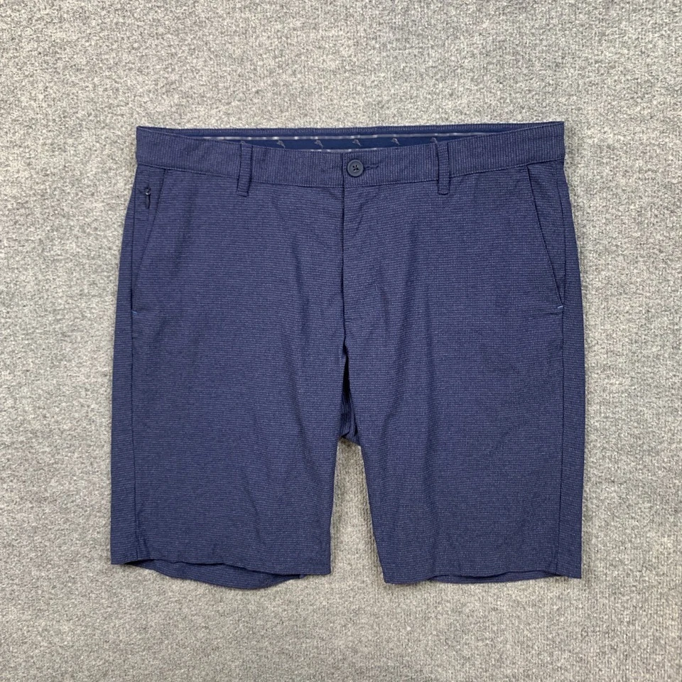 Pantalones Cortos Tommy Bahama Para Hombres 34 Azul Marino Mezcla de Nailon Elastizados Frente Plano Ligeros Golf Foto 2 de 4