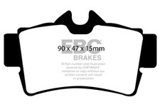 Ebc 94-04 Ford Mustang 4.6 Cobra Redstuff Rear Brake Pads Dp311562c Ebc 94-04 Ford Mustang 4.6 Cobra Redstuff Rear Brake Pads Dp311562c