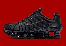 Nike Shox TL Triple Black Metallic Retro Snea...
