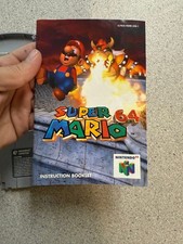 Super Mario 64 (Nintendo 64 1996) N64 Authentic Cartridge And Manual. CLEAN