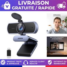 UGREEN FineCam Lite Webcam 4K USB Autofocus Micro intégré PC