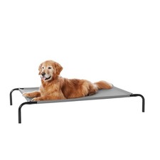 Amazon Basics Cooling Breathable Elevated Dog Bed with Metal Large, Grey