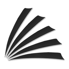 25Pcs 4 Inch Arrows Vanes Right Wing Arrow Feather Turkey Fletching, Black