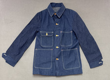 Vintage 70s Big Ben Wrangler Chore Barn Coat Mens 34 Unlined Workwear Denim USA