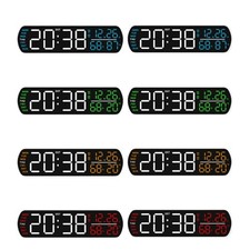 LED Digital Wall Clock Large Display,Temperature Auto Dimming Date Alarm Clock