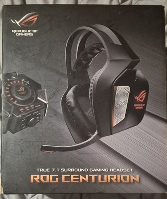 Used ASUS ROG Centurion TRUE 7.1 Surround Sound USB/HDMI Headphones NICE