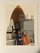 NASA STS 46 Crew Members Atop Pad 39B Press Photo F