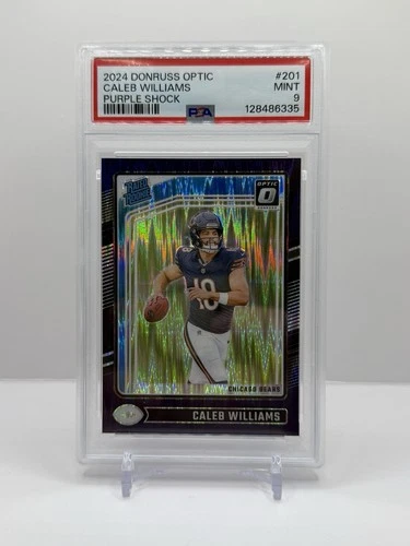 2024 Donruss Optic Caleb Williams Purple Shock Rated Rookie #201 Bears PSA 9