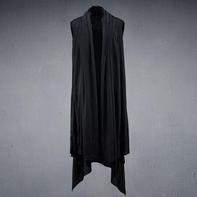 Men's Casual Gothic Loose Cloak Coat Punk Cardigan Cape Long Thin Shirt Jacket