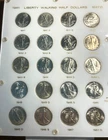 elf Walking Liberty Half Dollar Short Set 1941-47 BU (20 coins)  Capitol holder