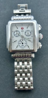 MICHELE Deco Watch MW06A00A0025 MOP Dial Stainless Steel Swiss w/5 Watch Bands