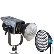 Nanlite FC300B Bi-Color LED Spotlight Bundle with Rapid 120 Parabolic Softbox