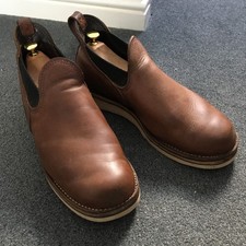 Wesco Romeo Chelsea Boots in Copper Brown leather Vibram Soles US11.5D UK11