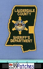 LAUDERDALE COUNTY SHERIFF MISSISSIPPI Police Shoulder Patch STATE SHAPE 8A 
