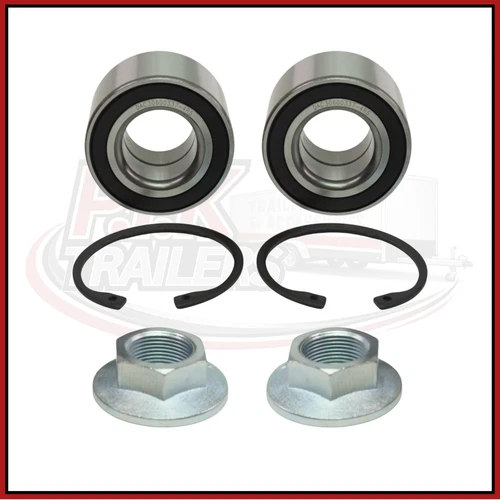 2 x Wheel Bearings 633313 DAC3060W Nut & Circlip for ALKO 581736 1637 Drum #K122