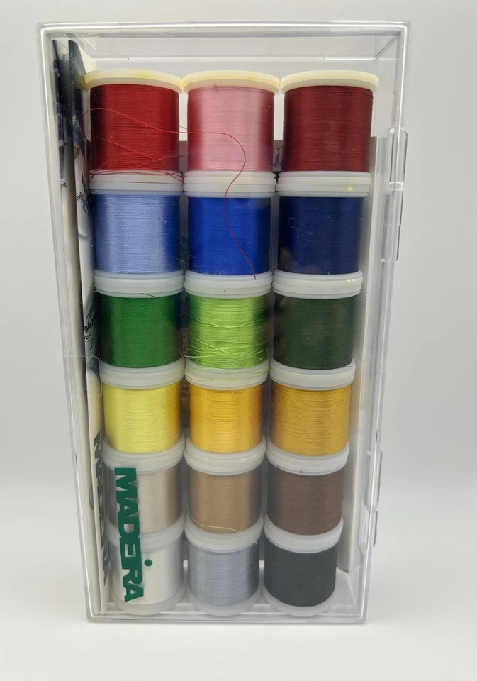 New Madeira 100% Rayon Metallic Colors Embroidery Thread 18 Spools 200m Sewing - Image 3 of 4