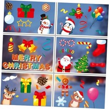 Window Clings Merry Window Stickers Decals Indoor Xmas Decorations Christmas