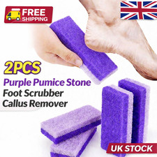 2Pcs Purple Pumice Stone Foot Scrubber Callus Remover Tool Care Set
