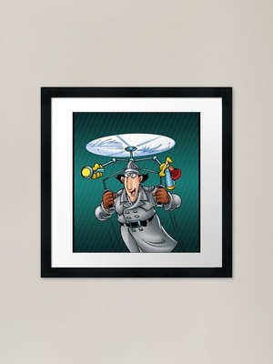 Lustige Geschenke für Inspektor Gadget - Gerahmtes Wandbild Poster Leinwanddruck Bild
