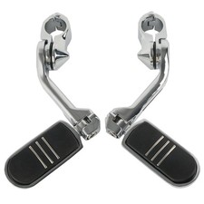 1.25" 32Mm Long Angled Adjustable Highway Foot Pegs Crash Bar Mount For Harley