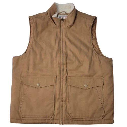 WP WEATHERPROOF Men's Sherpa Collar Full-Zip Workwear Vest (Harvest Tan, M) - product listing photo