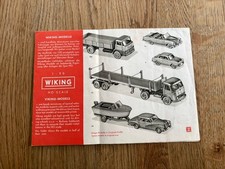 Wiking Modelle 1963 Verkehrsmodelle Faltblatt
