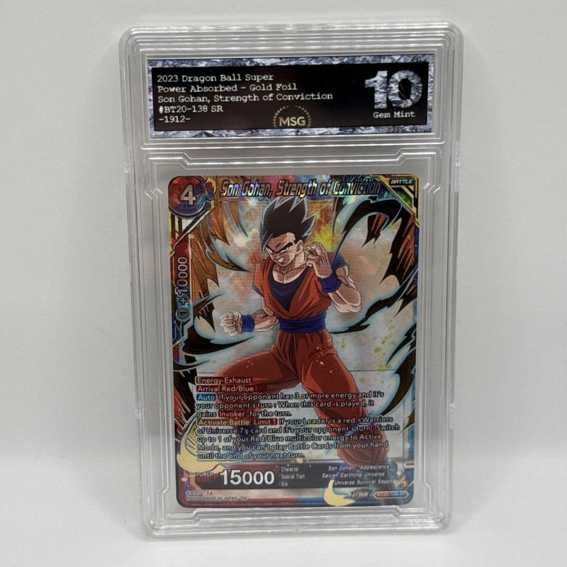 Son Gohan, Strength of Conviction BT20-138 SR Dragon Ball Super Graded 10 Card