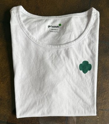 Girls Scouts Logo Graphics WHITE Short Sleeve Tshirt - Teen Sz XL Never Worn